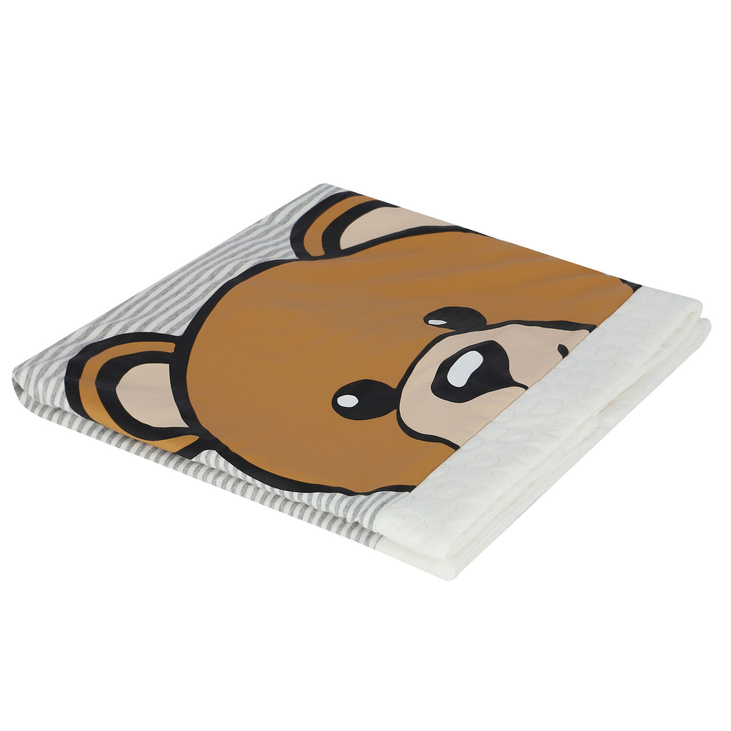 Grey Teddy Logo Baby Blanket, 3, hi-res