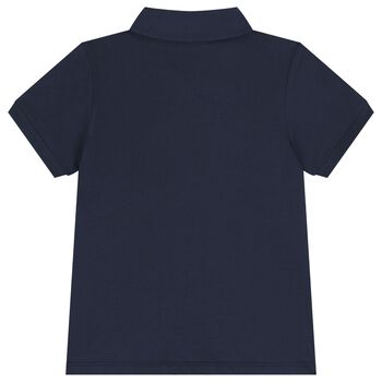 Boys Navy Blue Logo Polo Shirt 