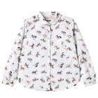 بلوزة مطبوعة قطنية للبنات , 1, hi-res