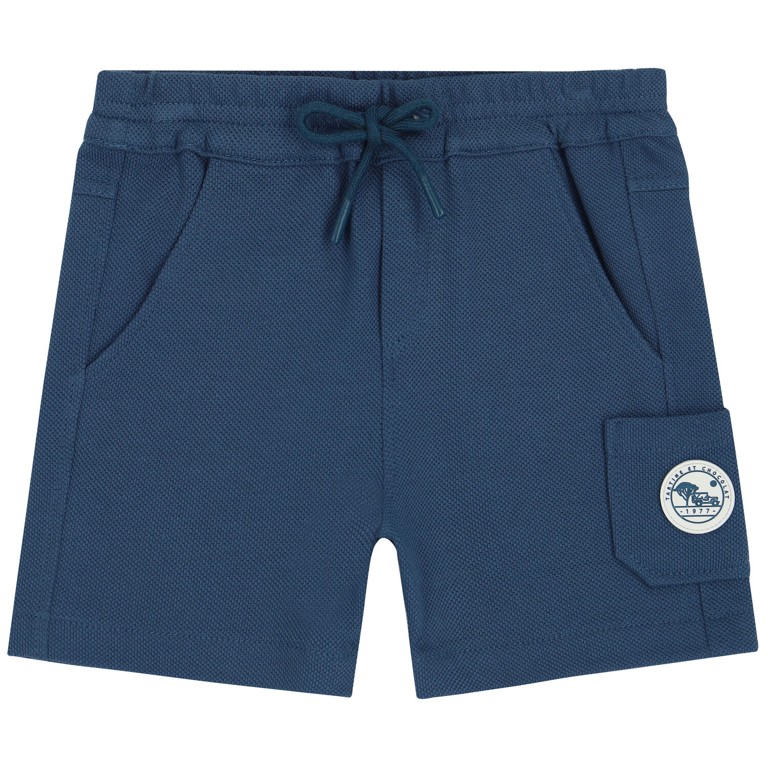 Younger Boys Blue Logo Shorts, 1, hi-res