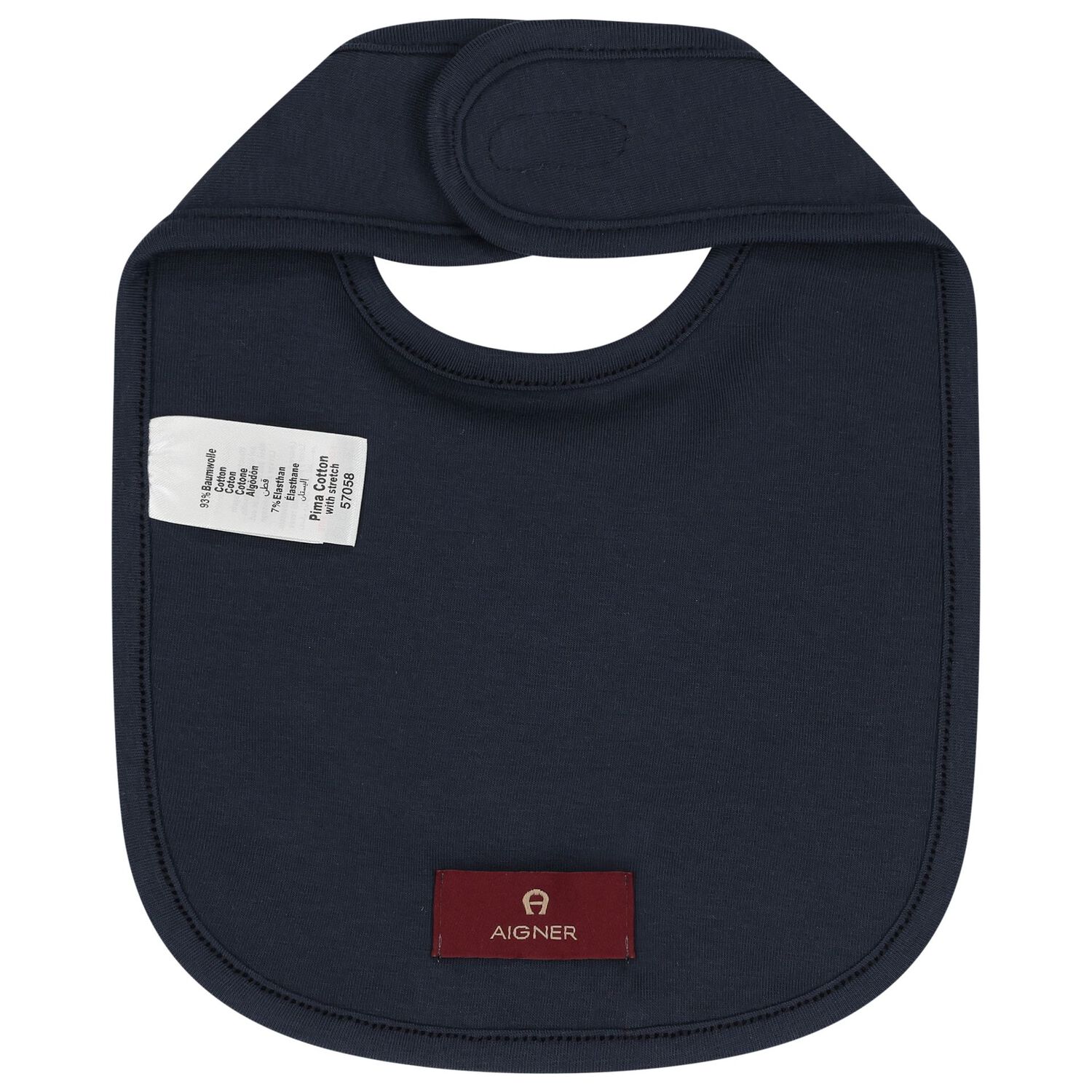 Baby Boys Navy Blue Logo Bib, 2, hi-res