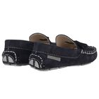 Boys Navy Suede Shoes, 1, hi-res