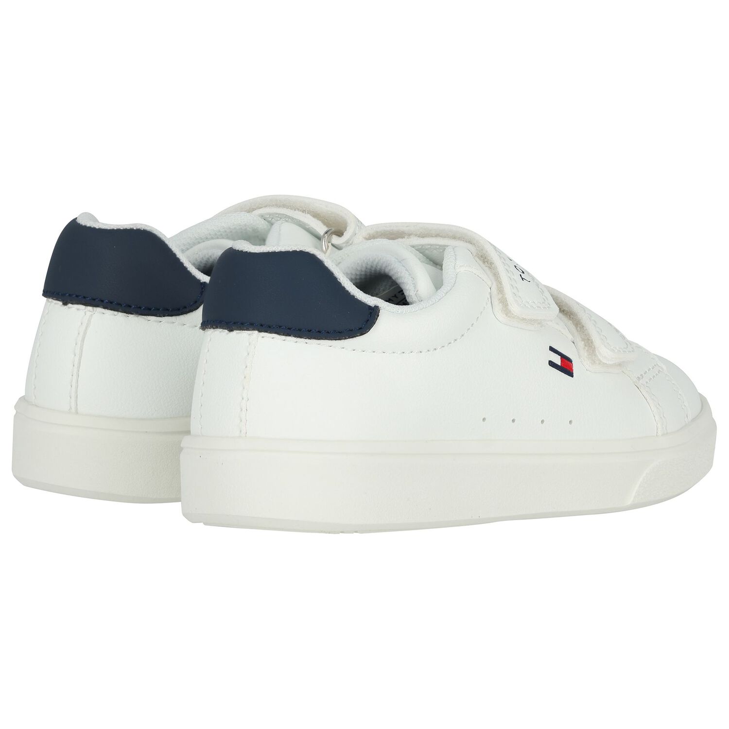 Boys White Logo Trainers, 1, hi-res