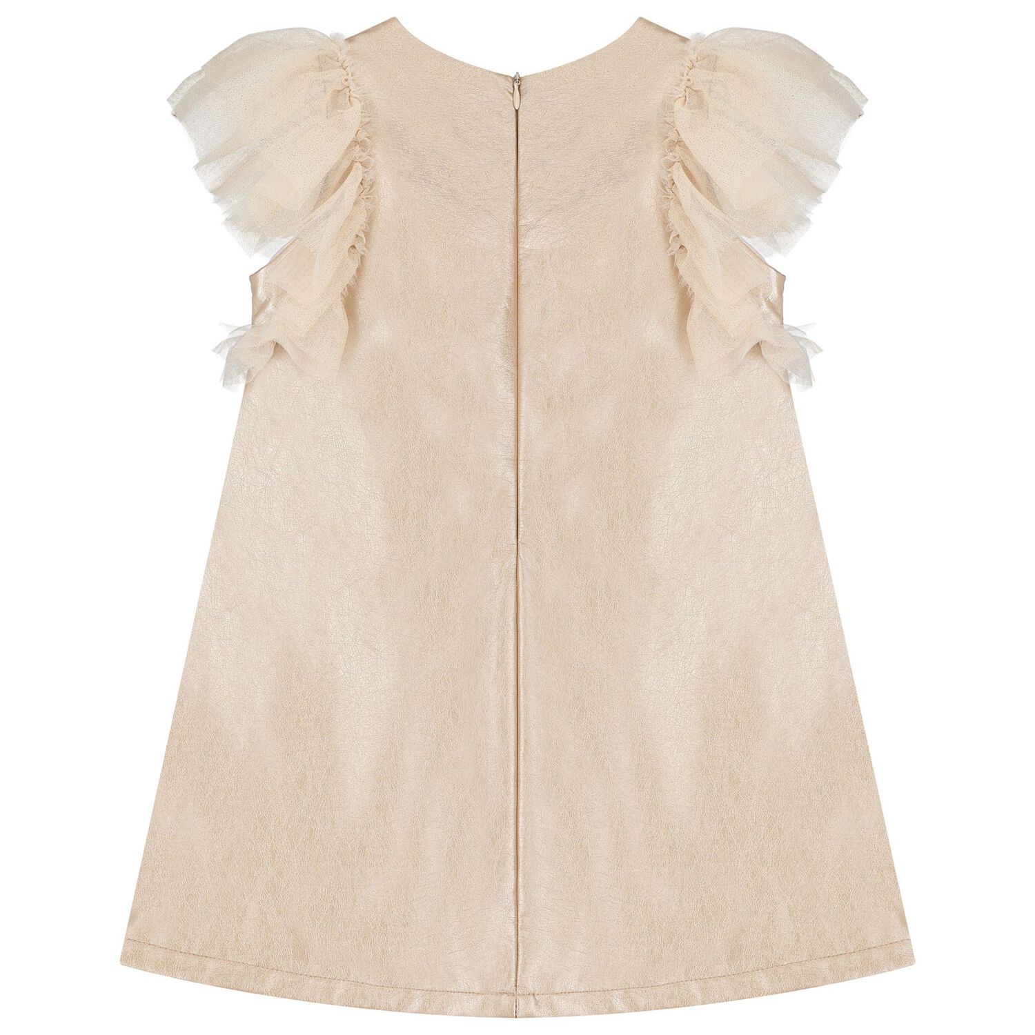 فستان بنات باللون الذهبي المعدني , 1, hi-res image number null