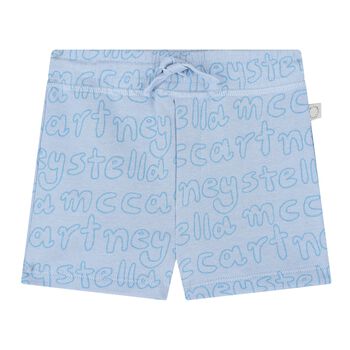 Baby Boys Blue Logo Print Shorts