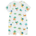 Baby Boys White, Yellow & Blue Rompers ( 3-Pack ), 2, hi-res
