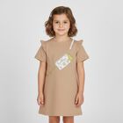 Girls Beige Logo Bag Dress, 2, hi-res