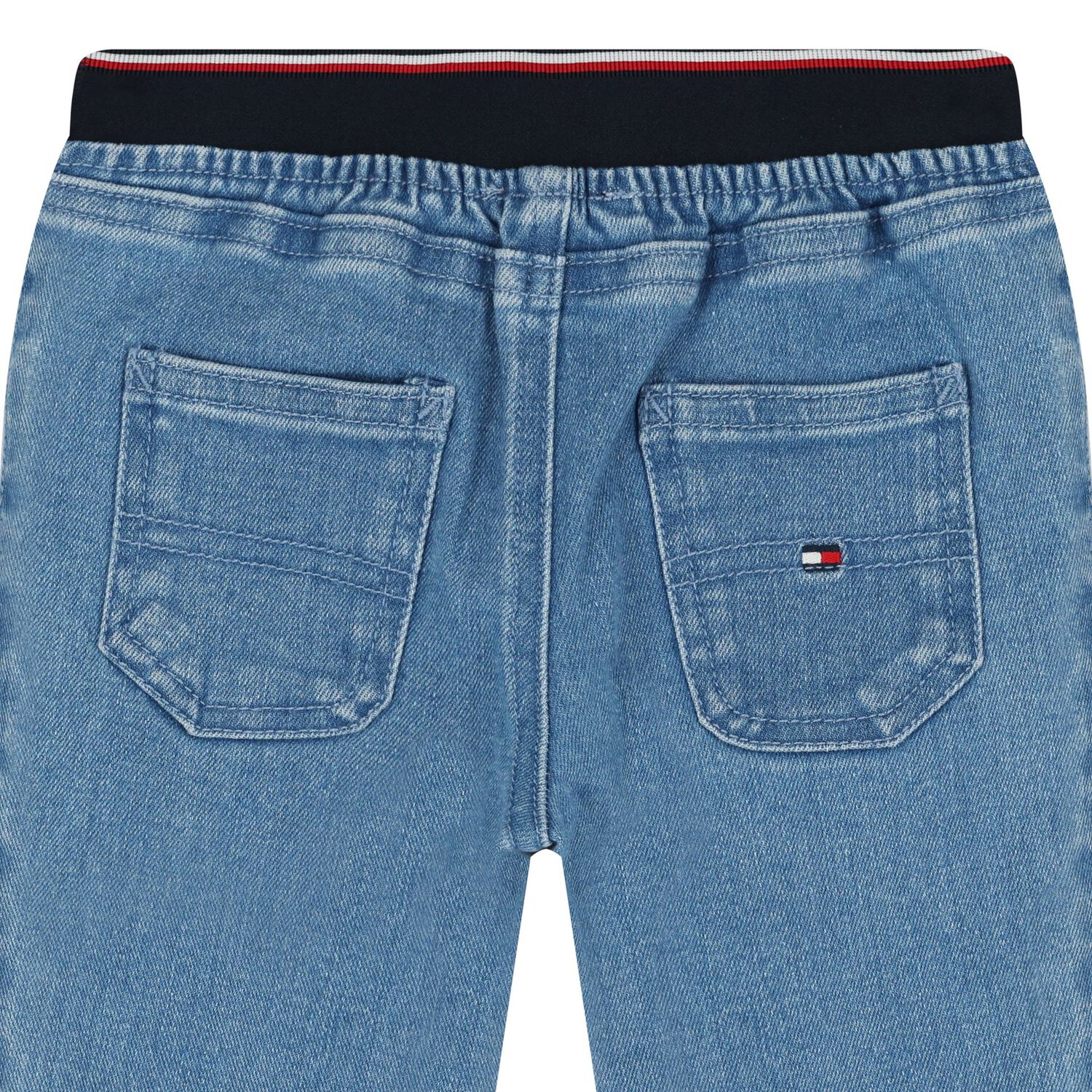 Younger Boys Blue Logo Denim Jeans, 2, hi-res