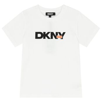 DKNY تيشيرت بالشعار باللون الأبيض, 2 تيشيرت بالشعار باللون الأبيض