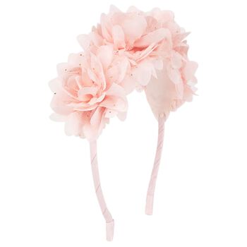 Girls Pink Flower Headband 