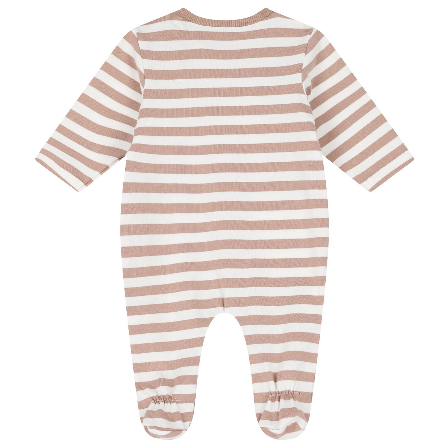 ملابس أطفال من القطن باللونين البني والأبيض على شكل دب تيدي (عبوة من قطعتين), 1, hi-res