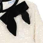Girls Ivory Embellished Dress, 1, hi-res