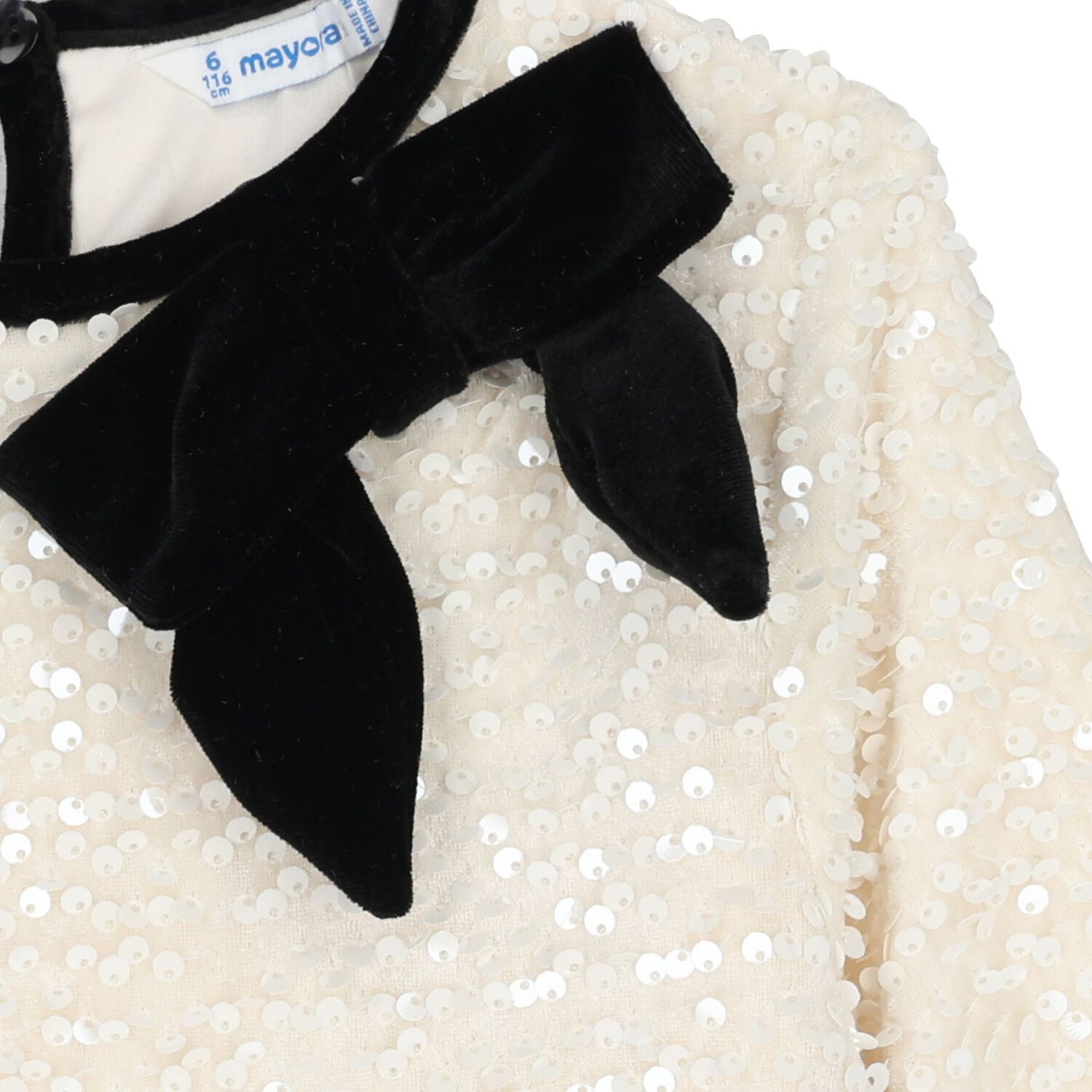Girls Ivory Embellished Dress, 1, hi-res
