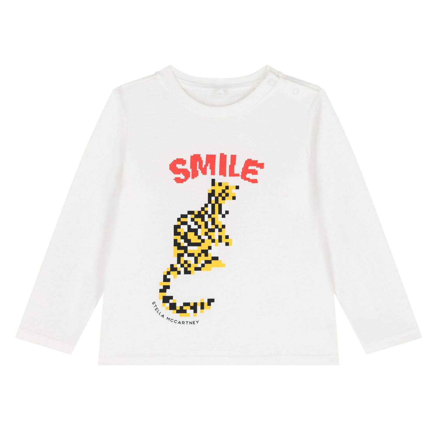 Younger Boys Ivory Tiger Long Sleeve Top, 1, hi-res