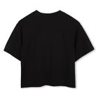 Girls Black Logo T-Shirt, 1, hi-res