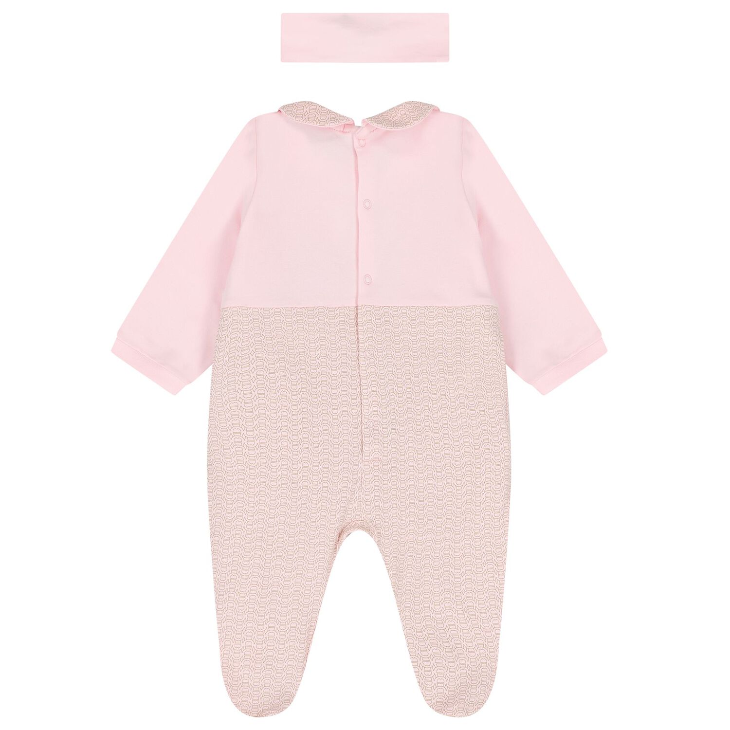 Baby Girls Pink & Gold Logo Babygrow Gift Set, 1, hi-res
