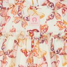 فستان للبنات بالشعار مزين بالفراشات باللون الوردي والعاجي, 3, hi-res