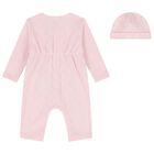 Baby Girls Pink GG Logo Romper Gift Set, 2, hi-res