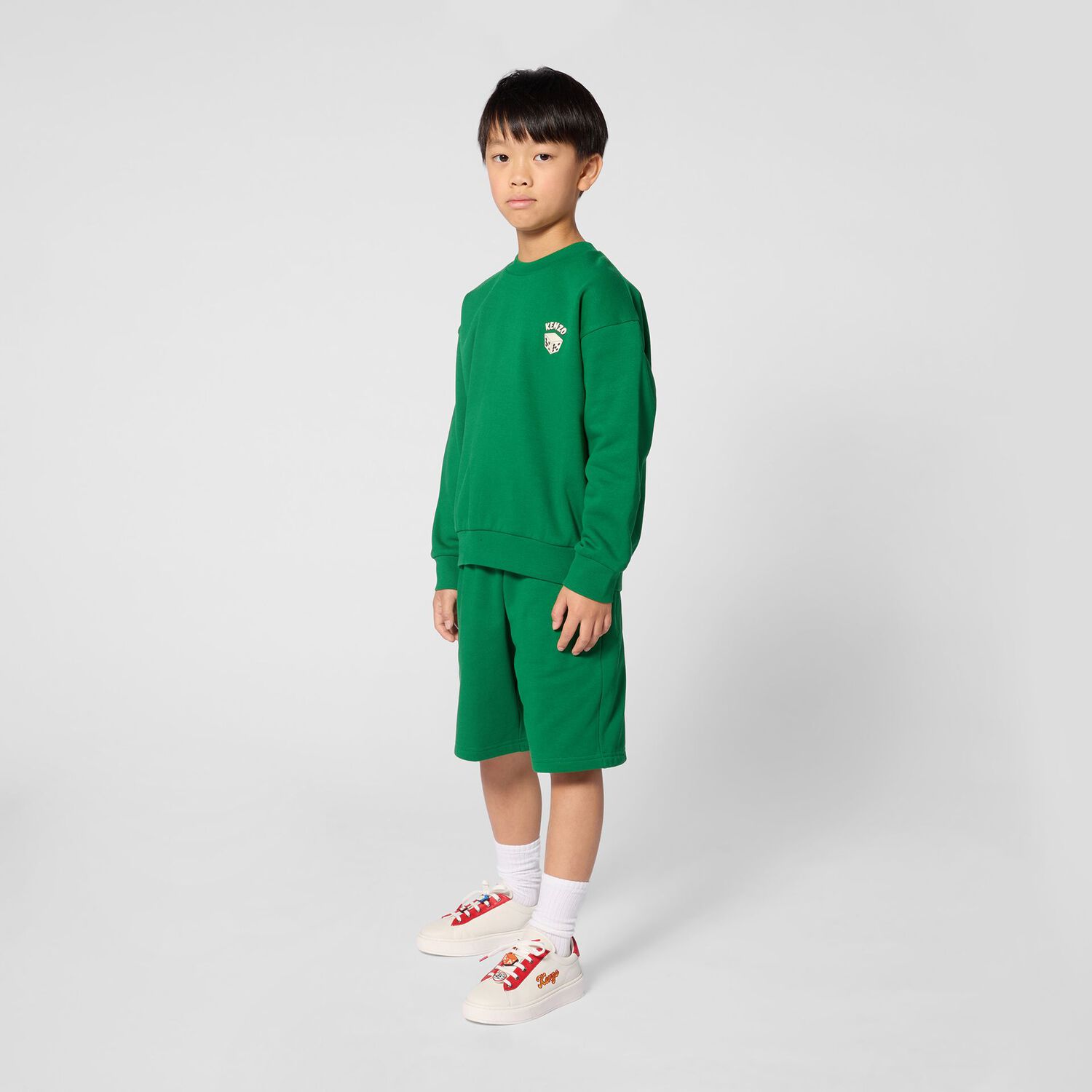 Boys Green Dice Logo Sweatshirt, 1, hi-res