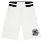 Boys White & Black Shorts, 1, hi-res