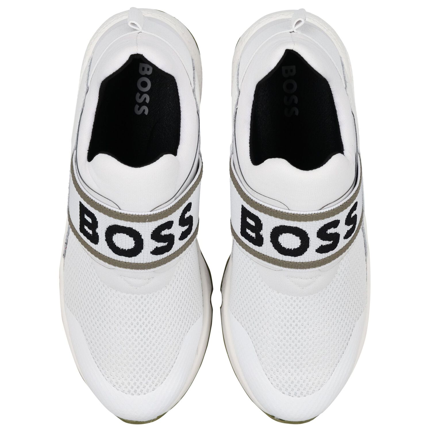 Boys White Logo Trainers, 2, hi-res image number null