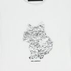 Girls White Reversible Sequin Choupette T-Shirt, 1, hi-res
