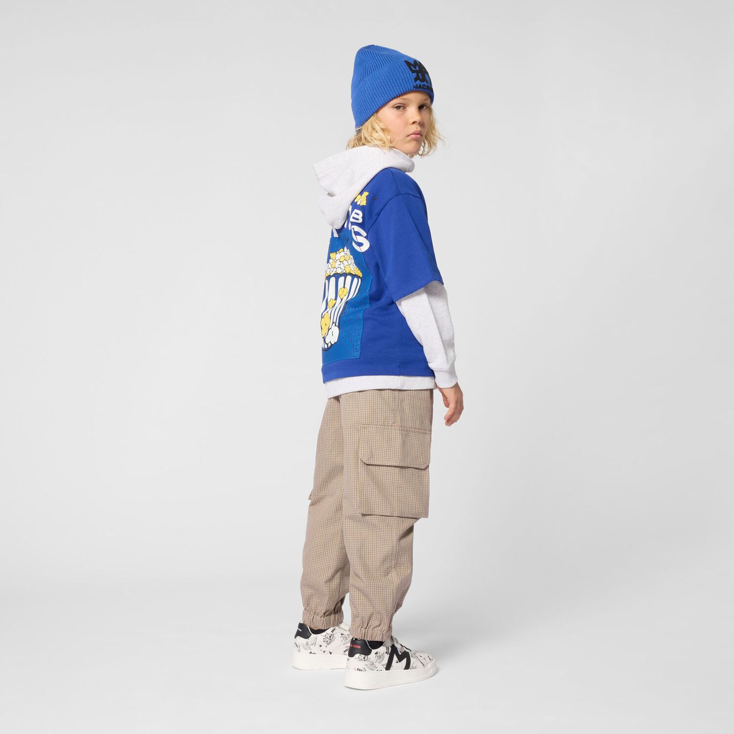 Boys Blue Popcorn Logo T-Shirt, 1, hi-res