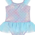 مايوه بنات يكيني بطبعة حورية  باللون البنفسجي و الأزرق الأرجواني, 1, hi-res