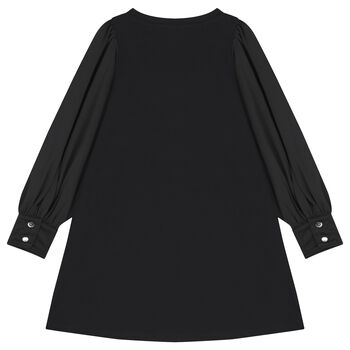Girls Black Logo Dress