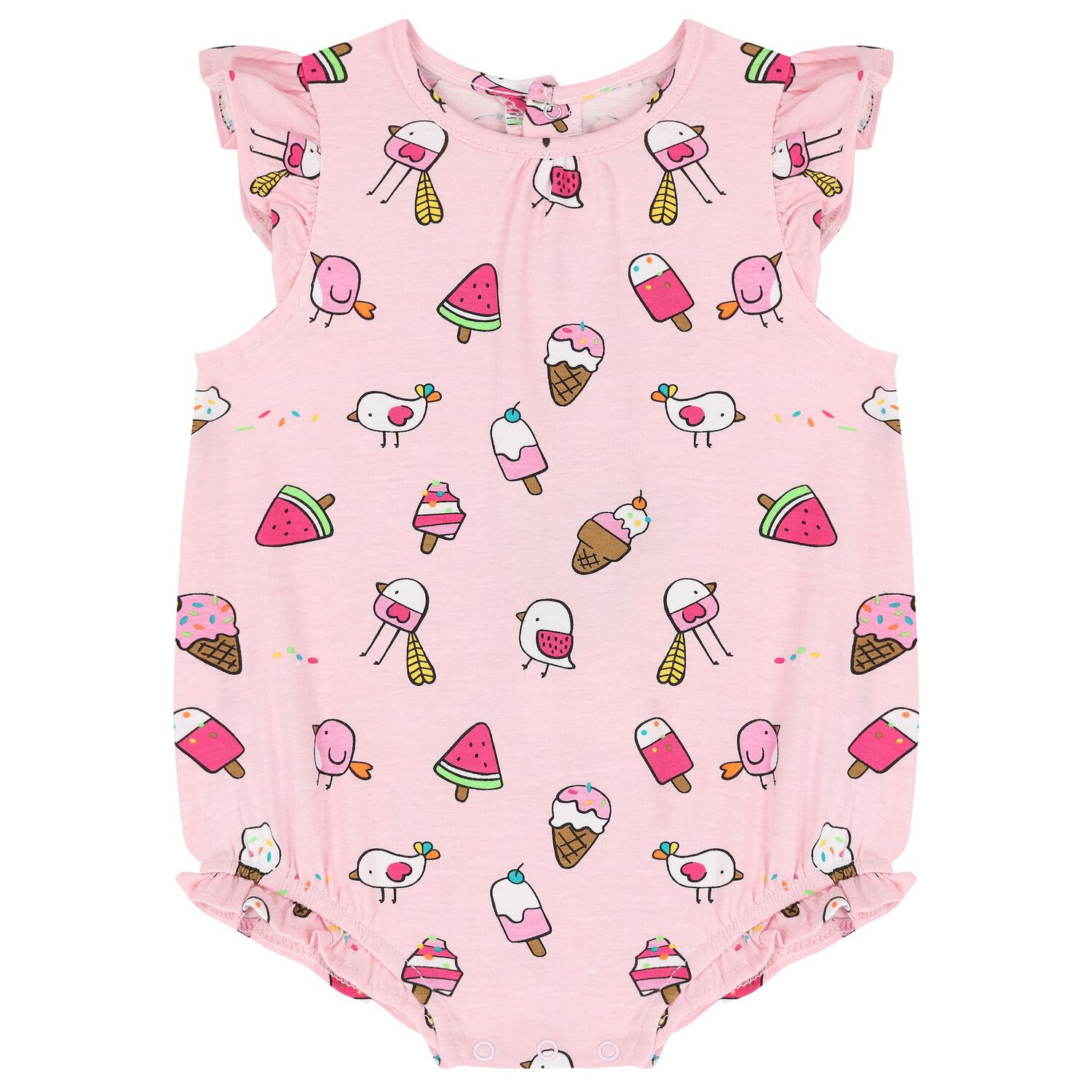 Baby Girls Pink Bodysuits ( 3-Pack ), 1, hi-res