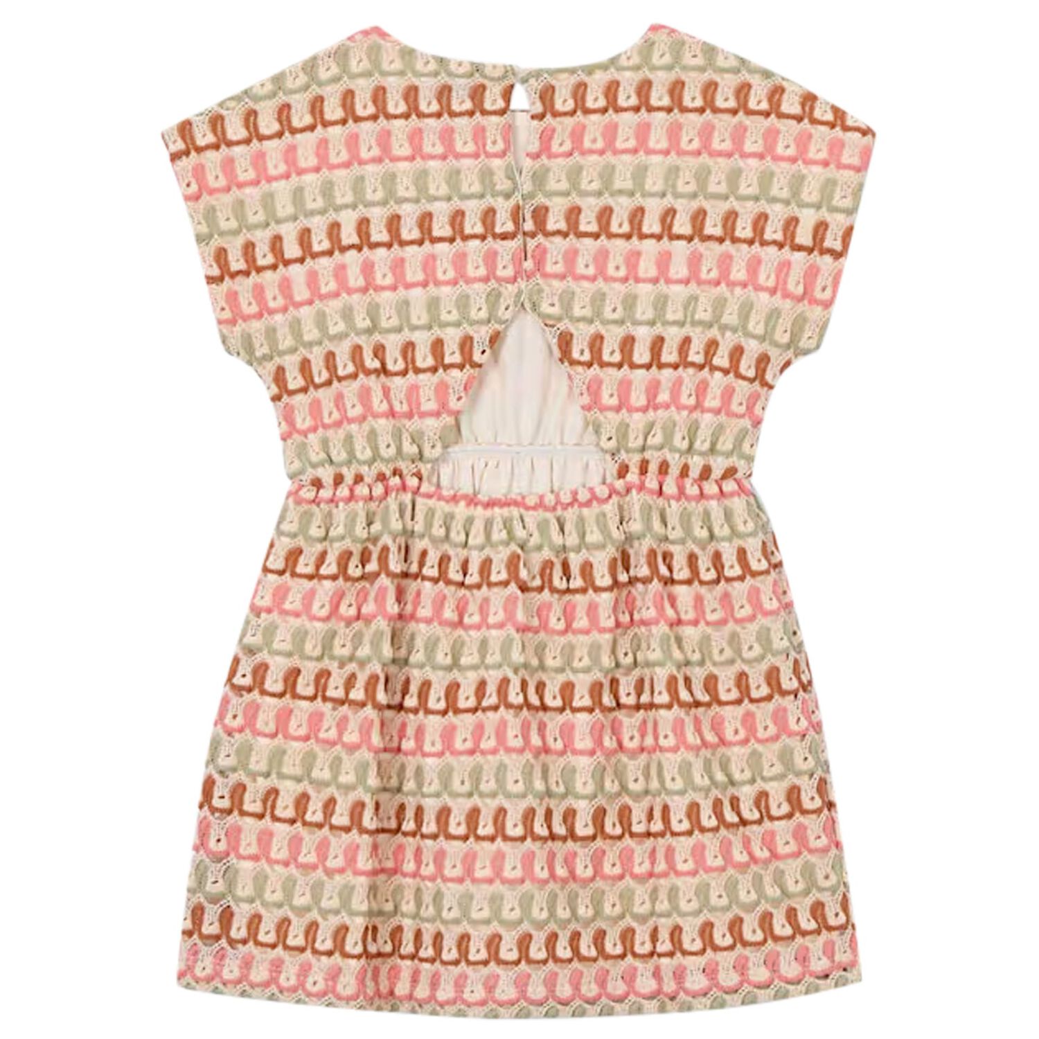Girls Multi-Coloured Knitted Dress, 1, hi-res