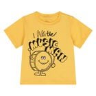 Younger Boys Yellow Music Man T-Shirt, 1, hi-res