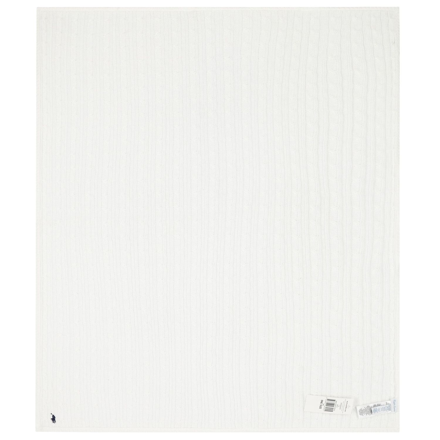 Ivory Logo Knitted Baby Blanket, 1, hi-res