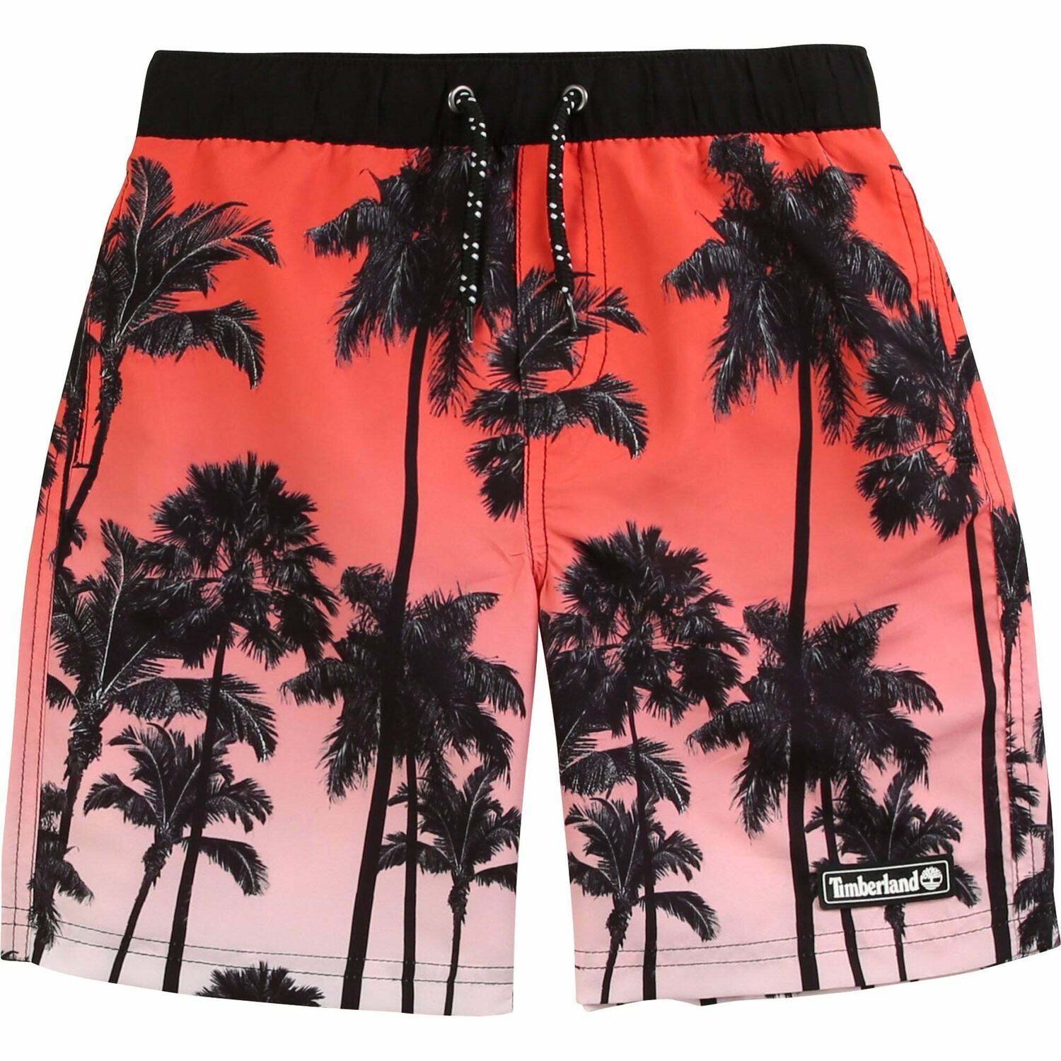 Boys Black & Orange Swim Shorts, 1, hi-res
