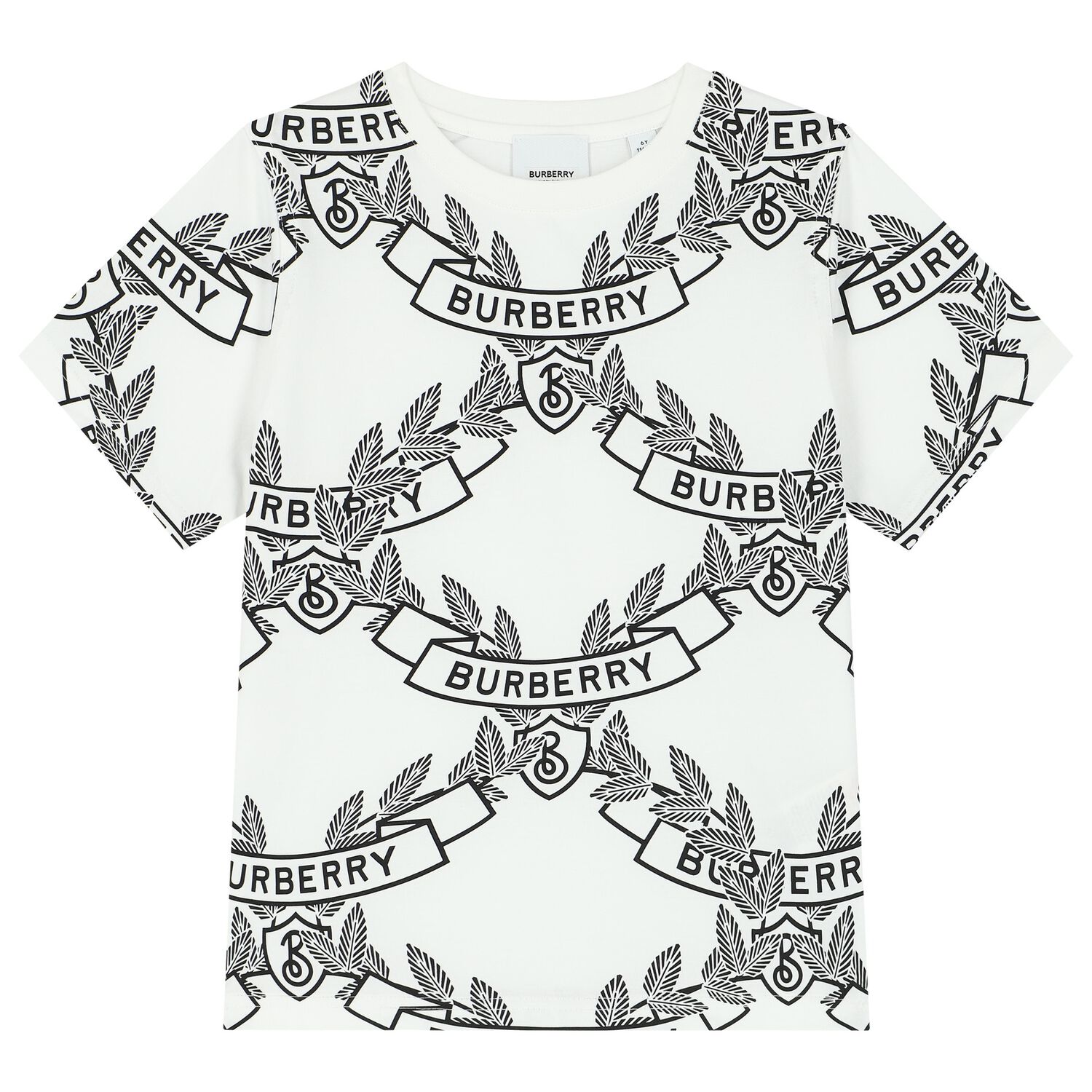 تيشيرت بالشعار باللون الأبيض والأسود, 1, hi-res