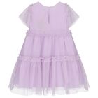 Girls Lilac Tulle Dress, 2, hi-res