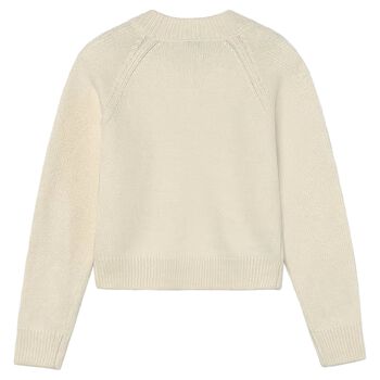 Girls Beige Rhinestone Jumper