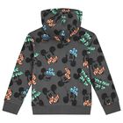 Boys Grey Disney Zip Up Top, 1, hi-res