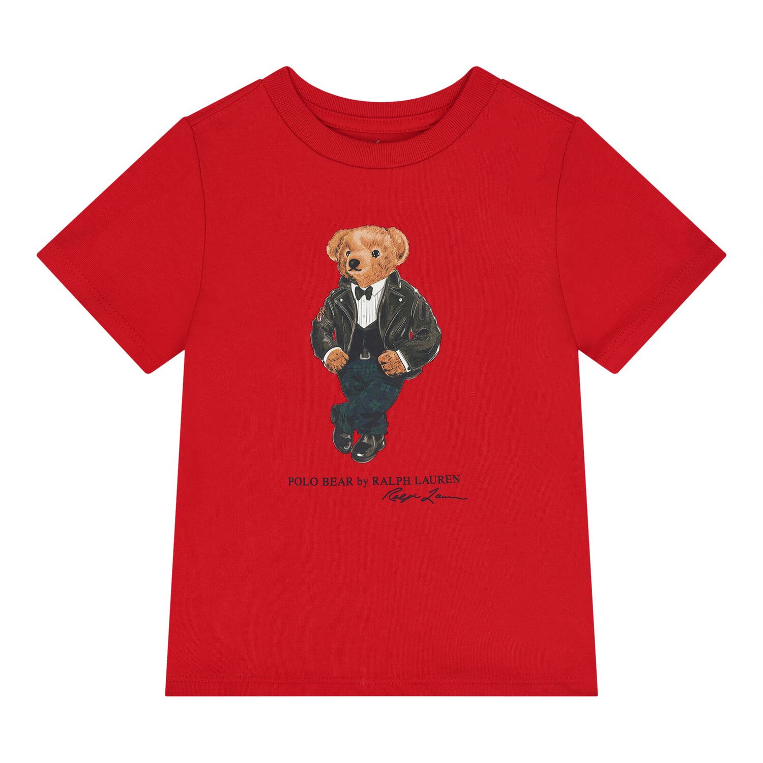 Baby Boys Red Polo Bear T-Shirt, 1, hi-res