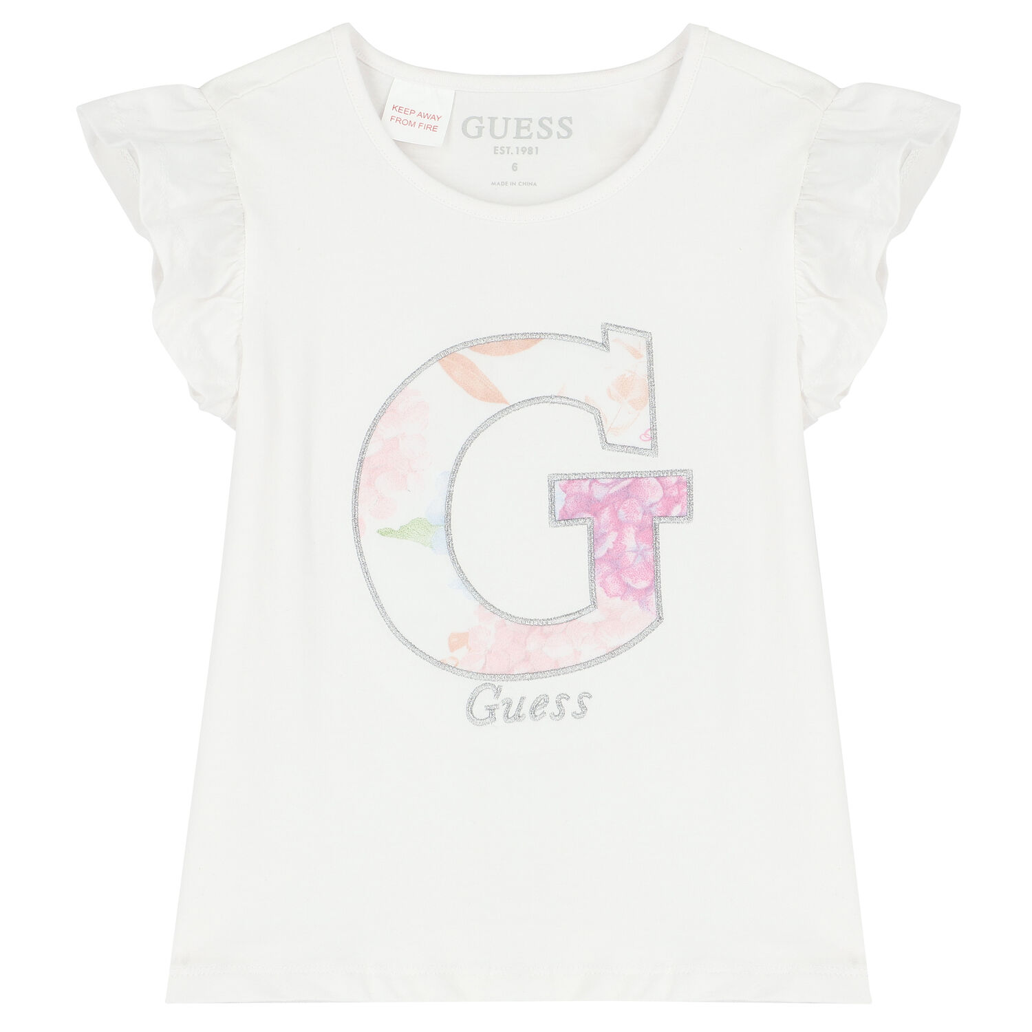 طقم تنورة بنات بالزهور باللون الابيض والوردى, 1, hi-res