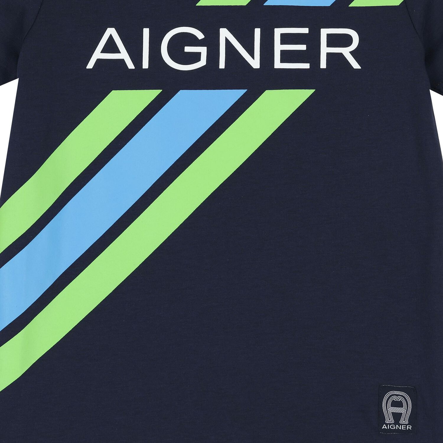 تيشيرت أولاد بالشعار باللون الكحلي, 2, hi-res