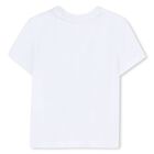 Younger Boys White Logo T-Shirt, 1, hi-res