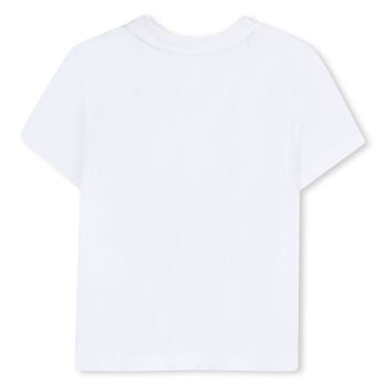 Younger Boys White Logo T-Shirt