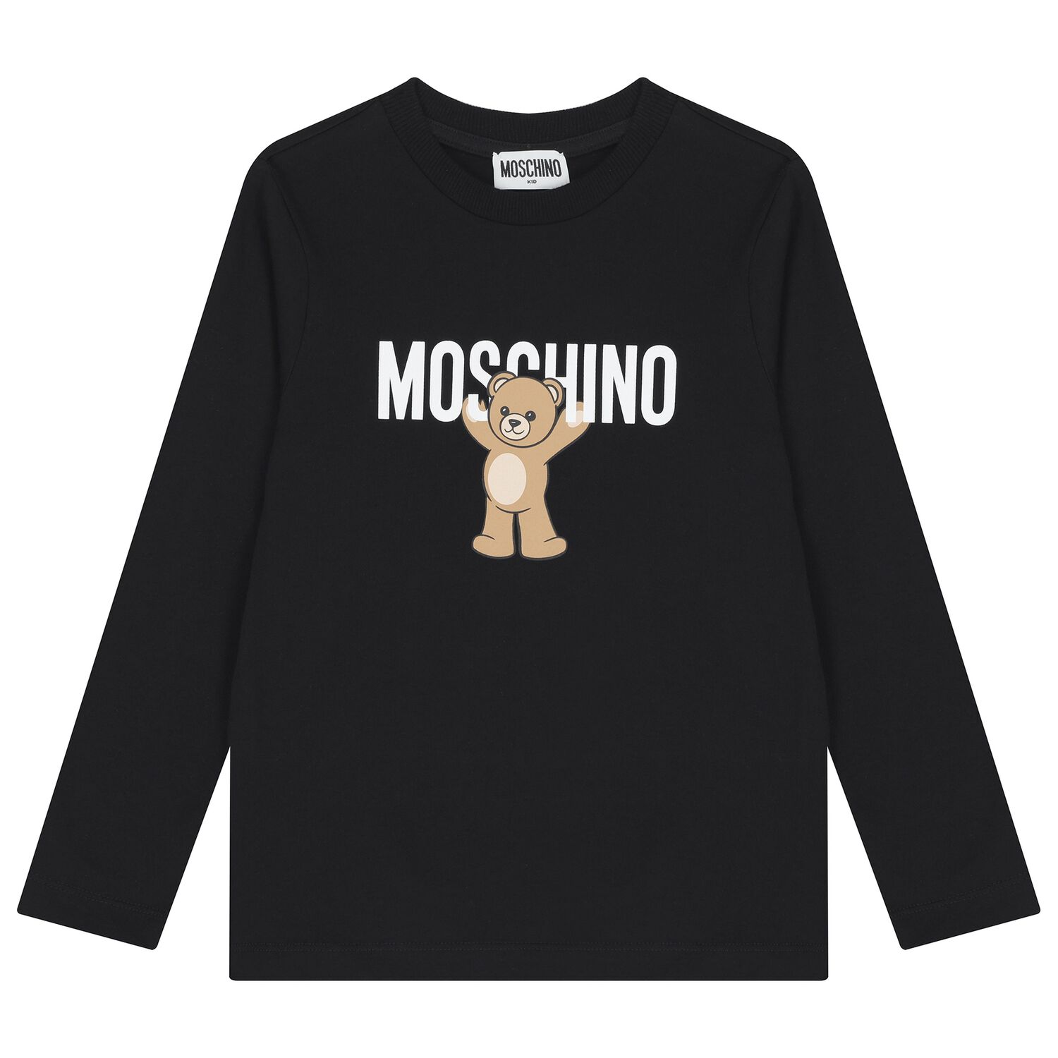 سويت شيرت بالشعار بطبعه تيدى بير باللون الاسود, 3, hi-res