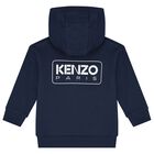 Younger Boys Navy Blue Logo Tracksuit, 1, hi-res