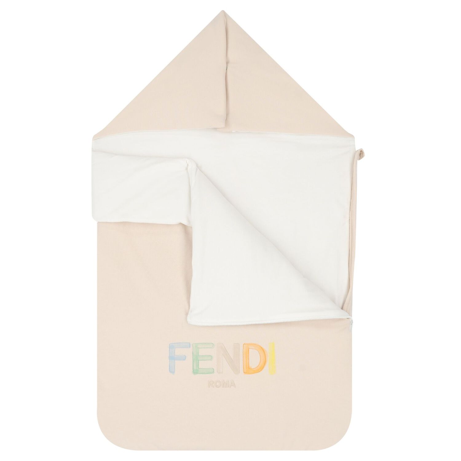 مدس بالشعار باللون البيج والأبيض للأطفال , 3, hi-res