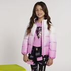 تيشيرت بنات بالشعار باللون الوردي, 1, hi-res