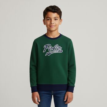 Boys Green Logo Sweatshirt
