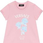 Girls Pink Logo Dress, 1, hi-res