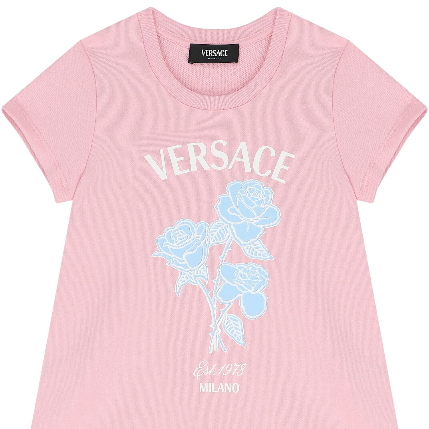 Girls Pink Logo Dress, 1, hi-res